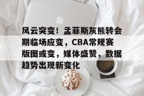 开云体育官网注册-风云突变！孟菲斯灰熊转会期临场应变，CBA常规赛版图或变，媒体盛赞，数据趋势出现新变化的简单介绍